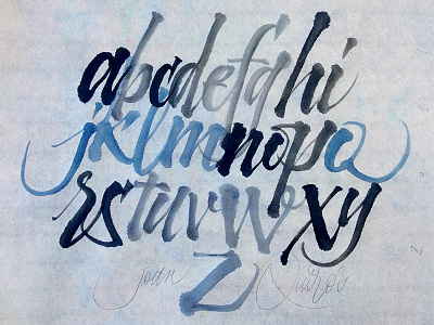 Brush Alphabet alphabet brush brushlettering brushpen calligraphy expressive ink italic letters script