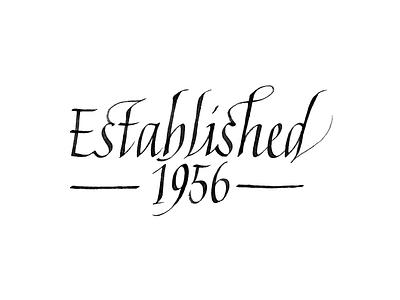 Established 1956 books bookseller bookshop calligraphy established handwriting italics logo logotype