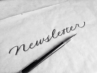 Newsletter hand lettering handlettering lettering newsletter pencil rough sketch