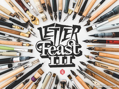 Letter Feast III calligraphy hand lettering handlettering interlock letter feast lettering logo logotype roman tools