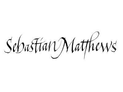 Sebastian Matthews calligraphy handwriting italic italics logo logotype signature