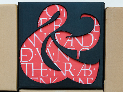 A Very Special Character ampersand box calligraphy cardboard exhibition lettering roman capitals uppercase