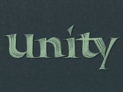 Unity bold brushletering calligraphy fat handlettering lettering roman texture unity