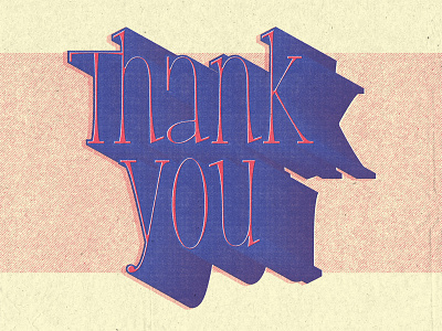 Thank You classy halftone lettering roman serif textures thank you vintage