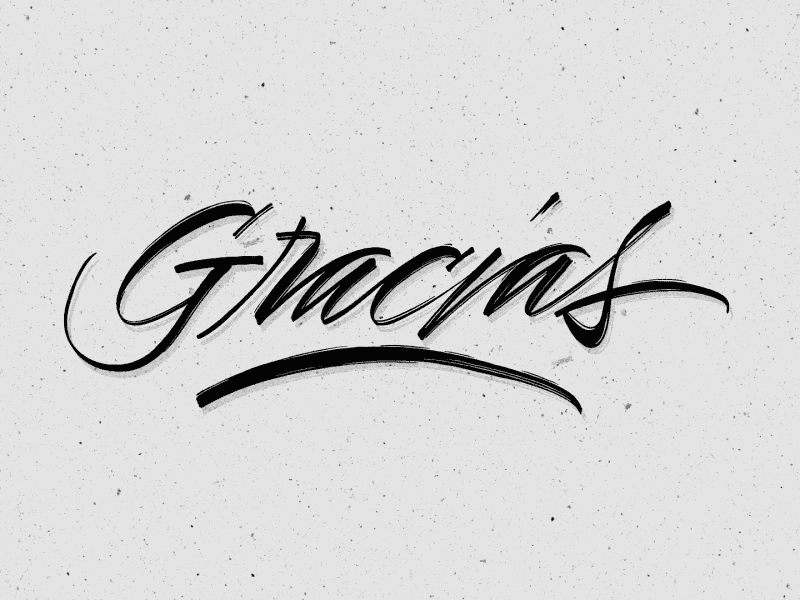 Gracias animation calligraphy gracias handlettering lettering motion scriptlettering