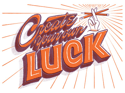 Create Your Own Luck creative handlettering happhy new year illustration lettering luck procreate script lettering