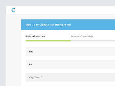 eLearning Sign Up app design elearning experience interface sign up signup ui user ux web