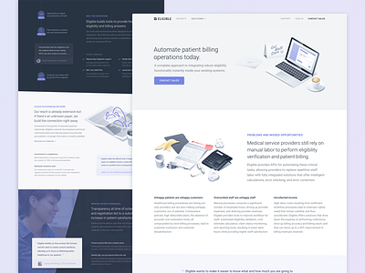 Eligibility api clean dark dark ui design health care healthcare illustration ui web website