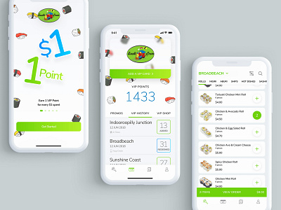 Sushi Train App app design ui ui design ux