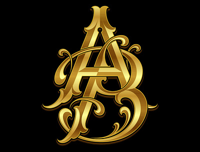 AB MONOGRAM 3d branding design graphic design illustration lettering logo motion graphics tattoo tattoo art typograph typography ui vector