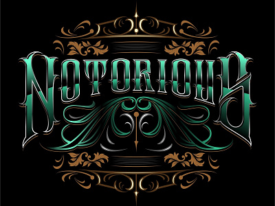 Notorious design illustration lettering logo tattoo tattoo art type typography vector