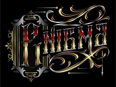 Enigma design illustration lettering logo tattoo tattoo art type typography vector
