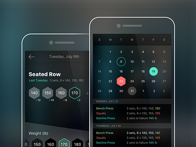 Workout App Concept app concept design gym interface ios iphone mobile phone workout