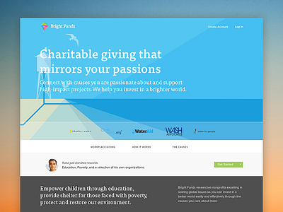 Marketing site revamp charity design homepage landing page marketing ui ux web