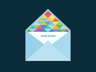 Illustration for account activation step activate activation envelope geometric illustration mail welcome