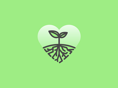 Let your roots go way deep down. earth green heart leaves plant roots