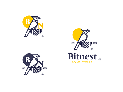 Bitnest / #1 concept bird bitcoint blue jay cryptocurrency guadalajara investment logo mexico money nest sun