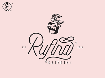 Rufina / catering catering chef hat food girl girly guadalajara lettering logo logotype mexico pink type