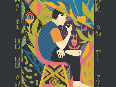 Yerba Mate design guadalajara halftone illustration mexico tea textures typography vector yerba mate
