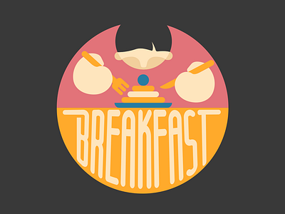 Desayuno breakfast chubby circle design eat eating fat flat food guadalajara illustration mexico morning pancakes vector