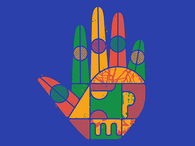🤚🏽 colors design distressed geometric geometry guadalajara halftone halftones hand head illustration mexico textures vector