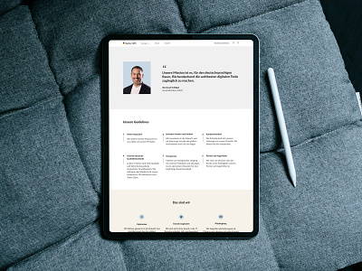 IT Tech Company - Mission Website (iPad)
