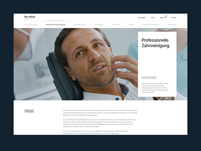 Milde Zahnärzte Fürth Webdesign Services dental dentist dentists doctor doctors website german germany interface design landing page product page services ui ux design webdesign