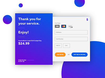 Daily UI #002 - Credit Card Form by Nick DePasquale on Dribbble