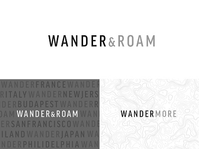 Wander & Roam - Branding blog branding logo minimal roam travel type wander website