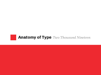 Anatomy of Type - 2019 Calendar anatomy anatomy of type calendar calendar 2019 print type typography