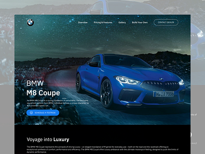 BMW M8 - Concept automobile bmw typography uidesign website