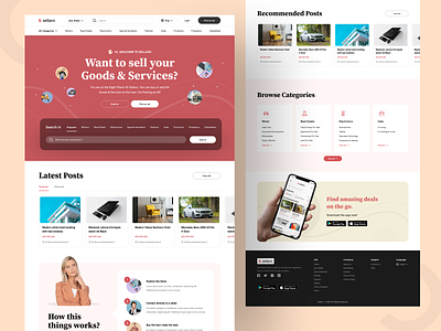 Classified ads marketplace Landing page UX/UI Design. buy and sell concept creative figma home page home page design homepage homepage design landing page marketplace minimal product page trend ui uidesign ux web web design website concept website design