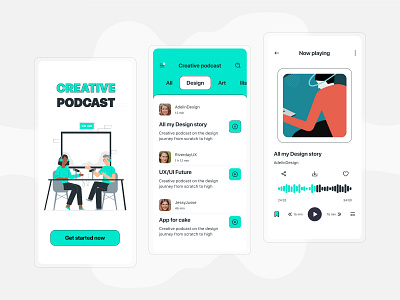 Creative podcast mobile app IOS