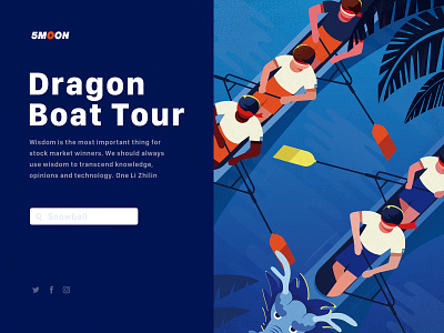 DRAGON BOAT TOUR art branding design dog illustration icon illustration landscape light logo love nature travel ui web winter