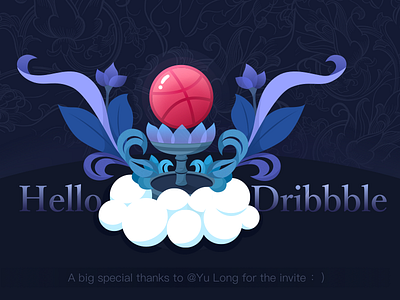 Hello Dribbble！！ illustration