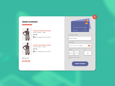 Credit Card Form - DailyUI #002 credit card checkout credit card form dailyui dailyui 002 design ui ux prototype