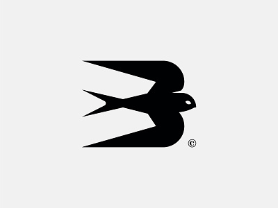 Swift Capital® animal bird black brand branding ebabil icon logo mark print swift