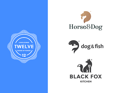 LogoLounge Book 12 animal brand branding design dog fish fox horse kitchen logo logolounge mark negative space