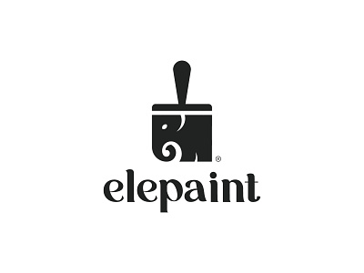 Elepaint animal branding elephant elephant logo logo mark