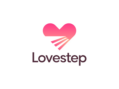 Lovestep 1 2 3 4 5 6 7 8 9 0 branding heart logo love step