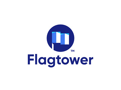 Flagtower branding flag flag logo logo mark tower