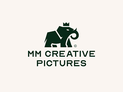 MM CREATIVE PICTURES V1 animals brand branding elephant golden ratio icon king king logo logo mark print