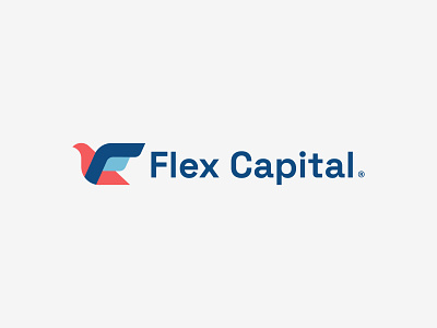 Flex Capital bird branding capital f letter finance logo mark