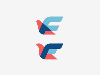 Flex Capital® - Top☝️ or 👇Bottom animal bird brand branding capital f letter finance logo mark startup