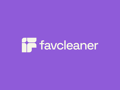 Favcleaner® brand branding cleaner cleaning design f f letter icon logo mark mop stratup