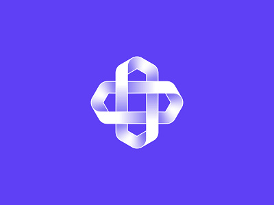 Unused logo mark blockchain branding chain crypto cryptocurrency design financial fintech icon logo plus purple tech technology