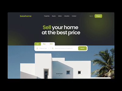 Basehome - Real Estate Website build buy home homepage house property real estate realestate rent sell website