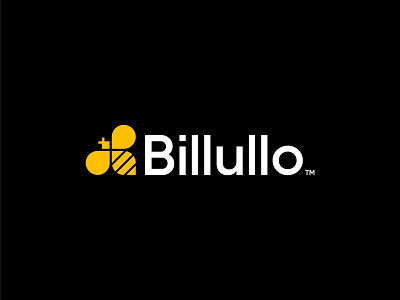 Billullo™ bee branding finance fintech investment logo mark saas technology