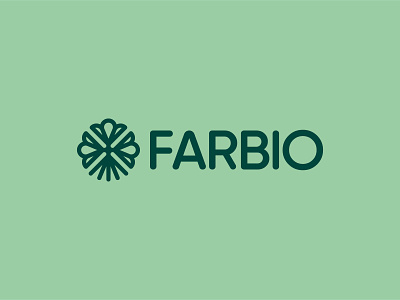 FARBIO branding finance financial fintech flower geometric green leaf logo mark nature root tech