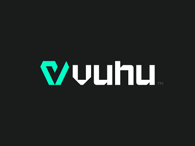 vuhu blockchain brand branding crypto design financial fintech green icon logo mark tech v